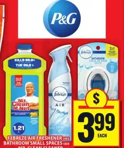 Food Basics FEBREZE AIR FRESHENER OR BATHROOM SMALL SPACES OR MR. CLEAN CLEANER offer