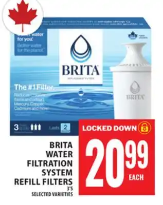 Food Basics BRITA WATER FILTRATION SYSTEM REFILL FILTERS offer