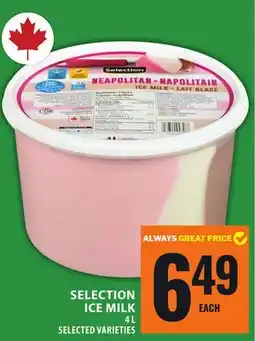 Food Basics SELECTION ICE MILK offer