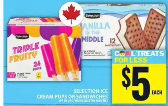 Food Basics SELECTION ICE CREAM POPS OR SANDWICHES offer