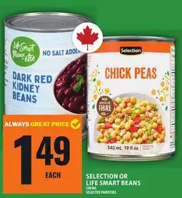 Food Basics SELECTION OR LIFE SMART BEANS offer