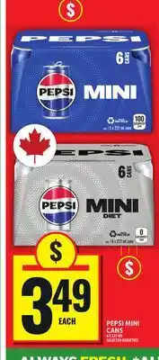 Food Basics PEPSI MINI CANS offer