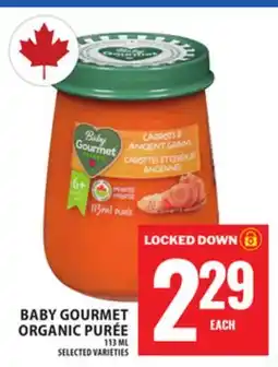 Food Basics BABY GOURMET ORGANIC PURÉE offer