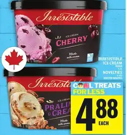 Food Basics IRRESISTIBLE ICE CREAM OR NOVELTIES offer