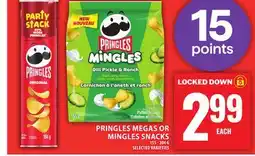 Food Basics PRINGLES MEGAS OR MINGLES SNACKS offer