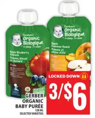 Food Basics GERBER ORGANIC BABY PURÉE offer