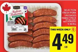 Food Basics SELECTION FRESH PORK SAUSAGES FAMILY PACK offer