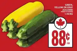 Food Basics GREEN, YELLOW OR GRAY ZUCCHINI offer