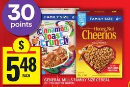 Food Basics GENERAL MILLS FAMILY SIZE CEREAL offer