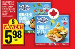 Food Basics HIGH LINER BREADED & BATTERED FISH FILLETS FAMILY PACK offer