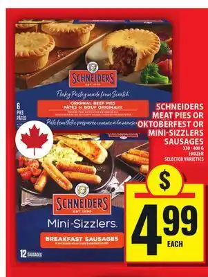 Food Basics SCHNEIDERS MEAT PIES OR OKTOBERFEST OR MINI-SIZZLERS SAUSAGES offer