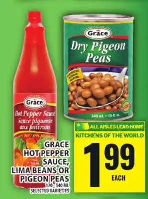 Food Basics GRACE HOT PEPPER SAUCE, LIMA BEANS OR PIGEON PEAS offer