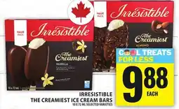 Food Basics IRRESISTIBLE THE CREAMIEST ICE CREAM BARS offer