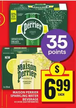 Food Basics MAISON PERRIER SPARKLING WATER BEVERAGE offer