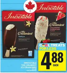 Food Basics IRRESISTIBLE THE CREAMIEST ICE CREAM BARS offer