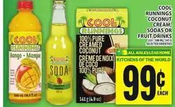 Food Basics COOL RUNNINGS COCONUT CREAM, SODAS OR FRUIT DRINKS offer