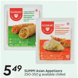 Sobeys SUMM! Asian Appetizers offer