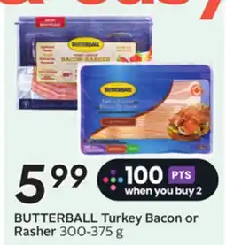Sobeys BUTTERBALL Turkey Bacon or Rasher offer