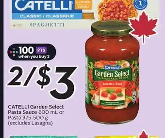 Sobeys CATELLI Garden Select Pasta Sauce offer