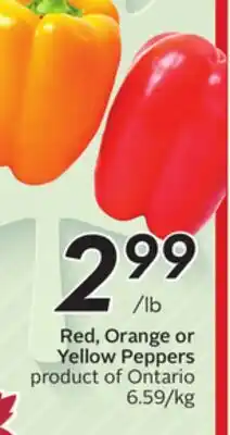 Sobeys Red, Orange or Yellow Peppers offer