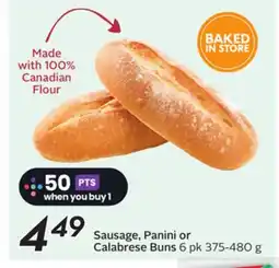 Sobeys Sausage, Panini or Calabrese Buns offer