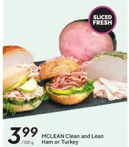 Sobeys MCLEAN Clean and Lean Ham or Turkey offer