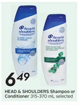 Sobeys HEAD & SHOULDERS Shampoo or Conditioner offer