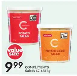 Sobeys COMPLIMENTS Salads offer
