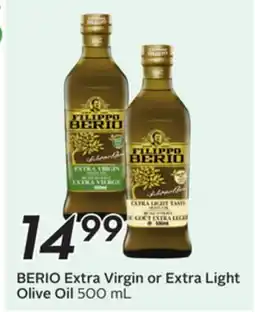 Sobeys BERIO Extra Virgin or Extra Light Olive Oil offer