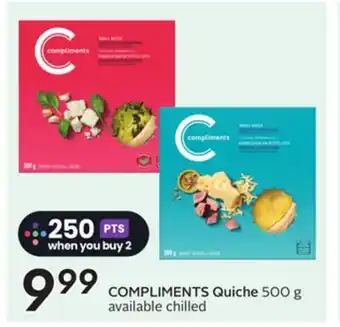 Sobeys COMPLIMENTS Quiche offer