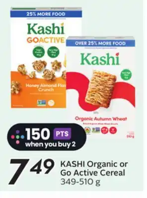 Sobeys KASHI Organic or Go Active Cereal offer