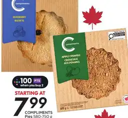 Sobeys COMPLIMENTS Pies offer