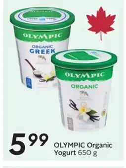 Sobeys OLYMPIC Organic Yogurt offer