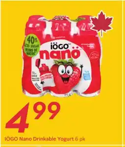 Sobeys IÖGO Nano Drinkable Yogurt offer