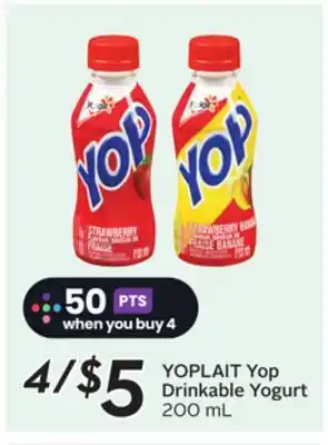 Sobeys YOPLAIT Yop Drinkable Yogurt offer