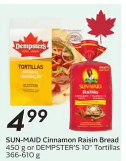 Sobeys SUN-MAID Cinnamon Raisin Bread offer