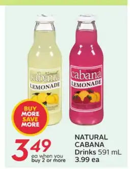 Sobeys NATURAL CABANA Drinks offer