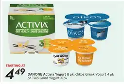 Sobeys DANONE Activia Yogurt offer