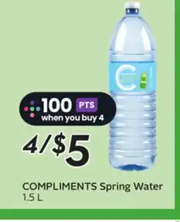 Sobeys COMPLIMENTS Spring Water offer