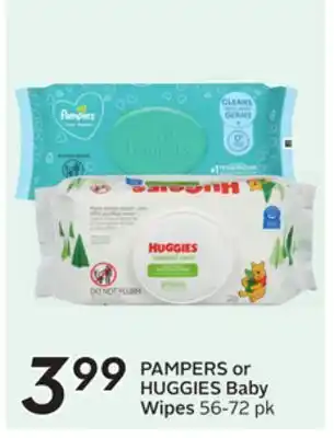 Sobeys PAMPERS or HUGGIES Baby Wipes offer