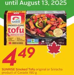 Sobeys SUNRISE Smoked Tofu offer