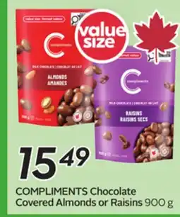 Sobeys COMPLIMENTS Chocolate Covered Almonds or Raisins offer