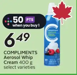 Sobeys COMPLIMENTS Aerosol Whip Cream offer