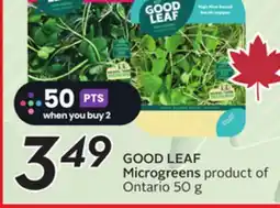 Sobeys GOOD LEAF Microgreens offer