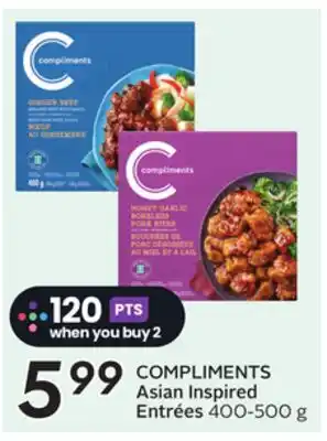 Sobeys COMPLIMENTS Asian Inspired Entrées offer