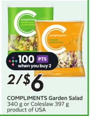 Sobeys COMPLIMENTS Garden Salad offer