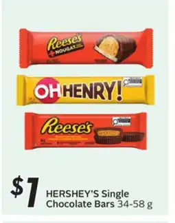 Sobeys HERSHEY'S Single Chocolate Bars offer