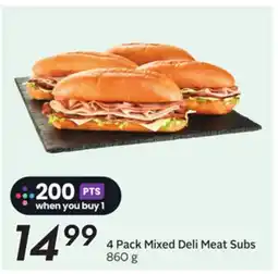 Sobeys 4 Pack Mixed Deli Meat Subs offer