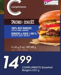 Sobeys COMPLIMENTS Smashed Burgers offer