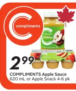 Sobeys COMPLIMENTS Apple Sauce offer